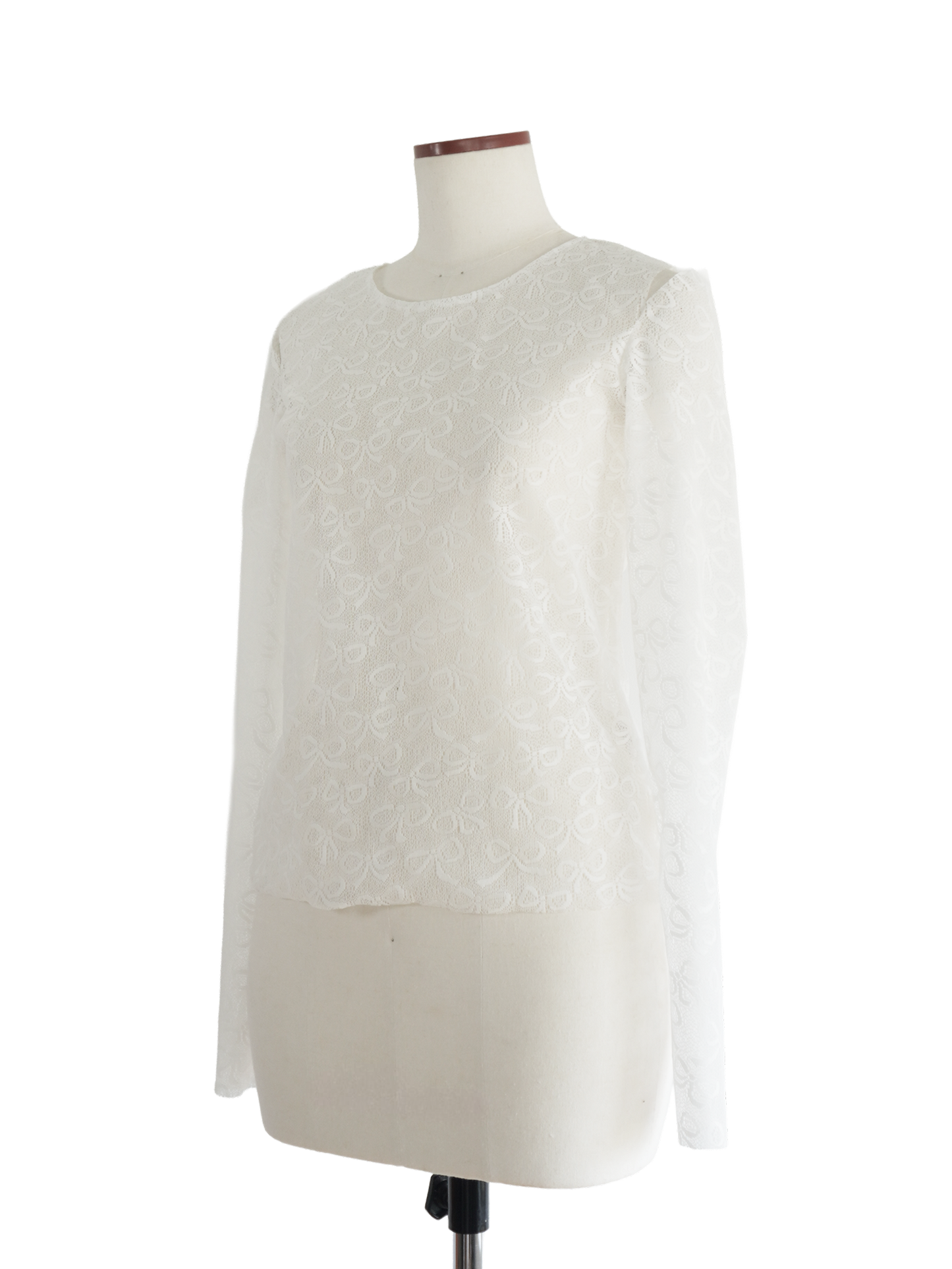 RIBBON PATTERN LACE TOP