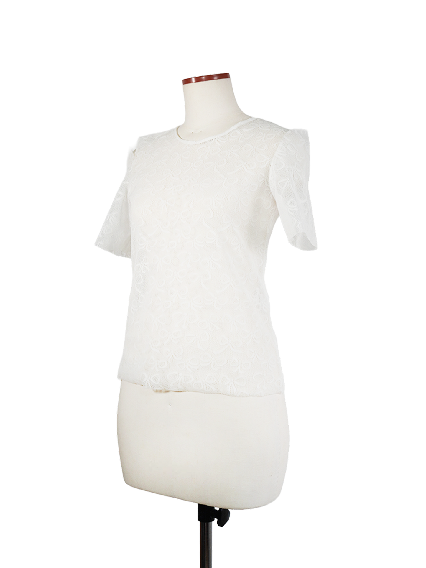 RIBBON PATTERN LACE TOP