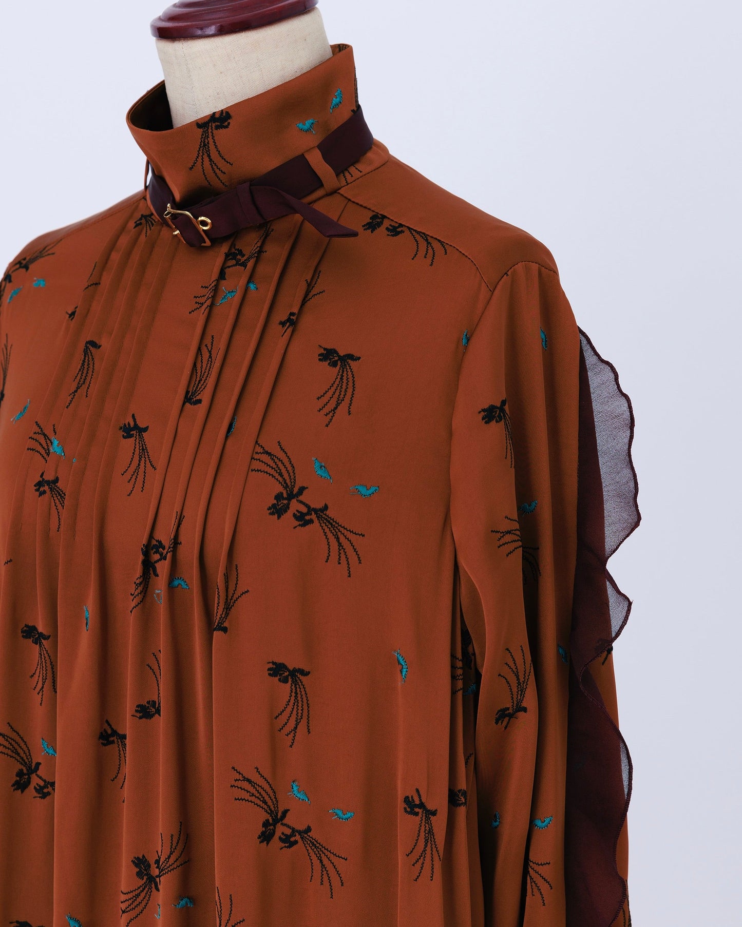 yeux de chat satin/one-piece brown(× wine)