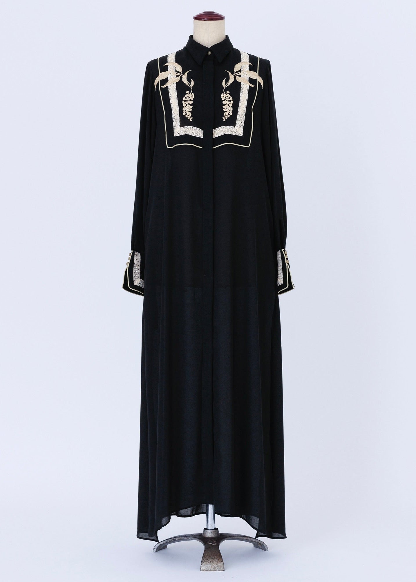 ink berry georgette/one-piece black