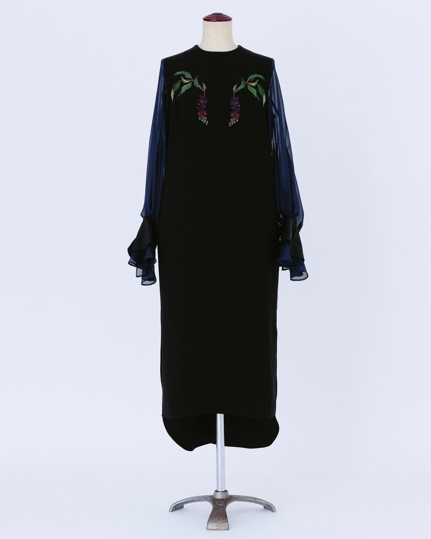 ink berry back satin/one-piece black