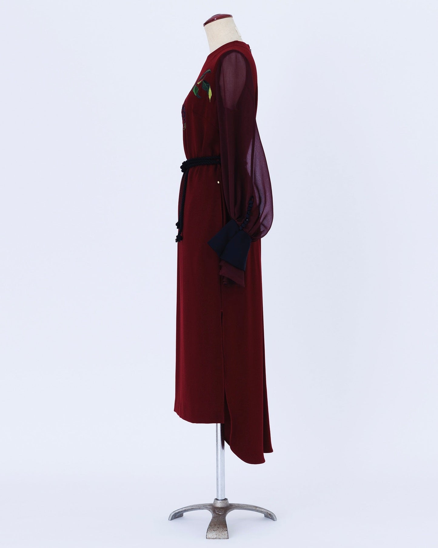 ink berry back satin/one-piece wine
