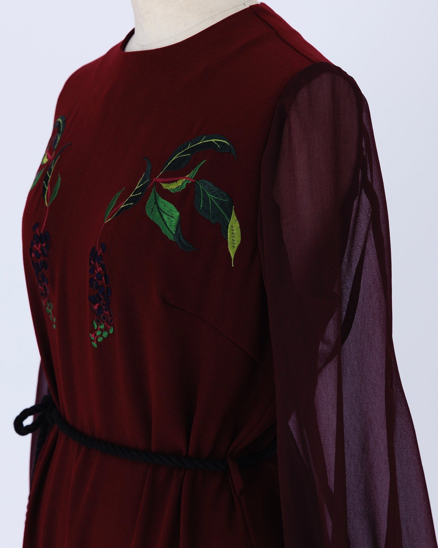 ink berry back satin/one-piece wine