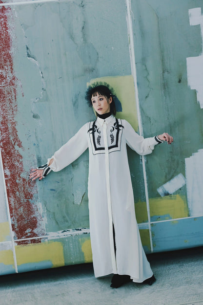 ink berry georgette／one-piece white