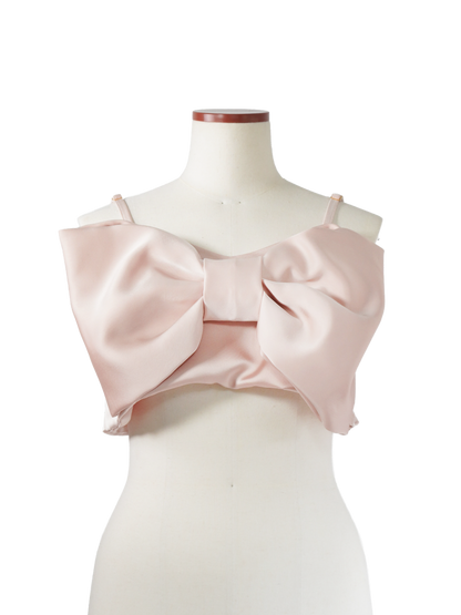 DOUBLE SATIN BIG RIBBON CAMISOLE TOP