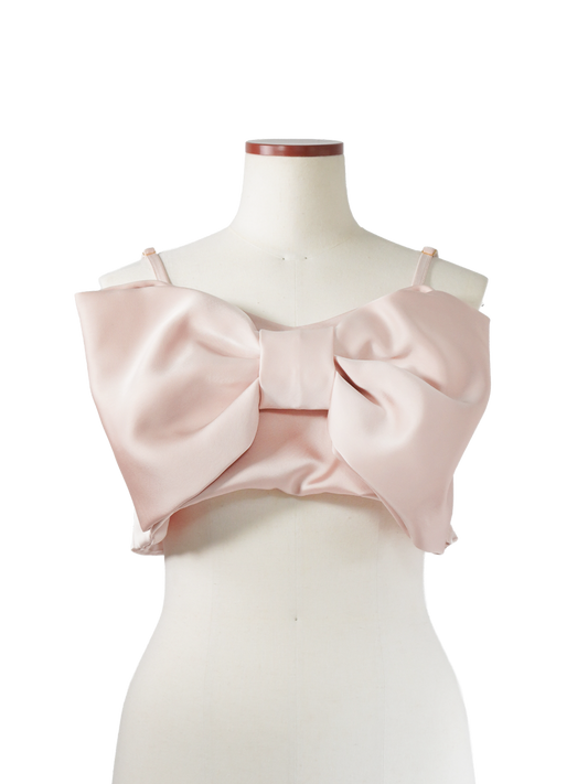 DOUBLE SATIN BIG RIBBON CAMISOLE TOP