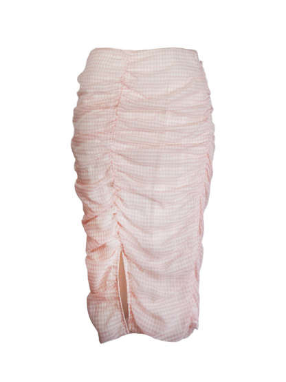 GATHERED PENCIL SKIRT