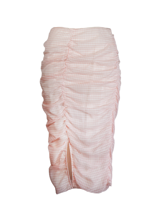 GATHERED PENCIL SKIRT