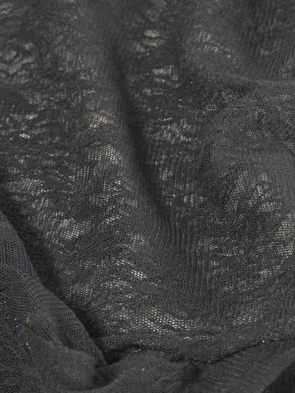 RIBBON PATTERN LACE OVER SIZE T-SHIRT
