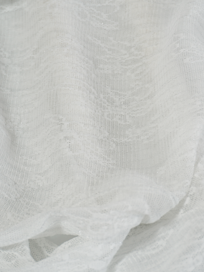 RIBBON PATTERN LACE OVER SIZE T-SHIRT