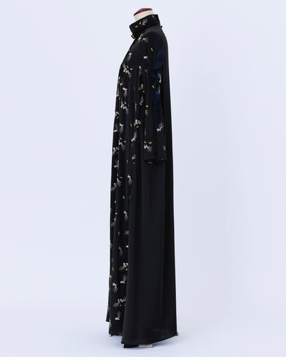 yeux de chat satin／one-piece black(× navy)