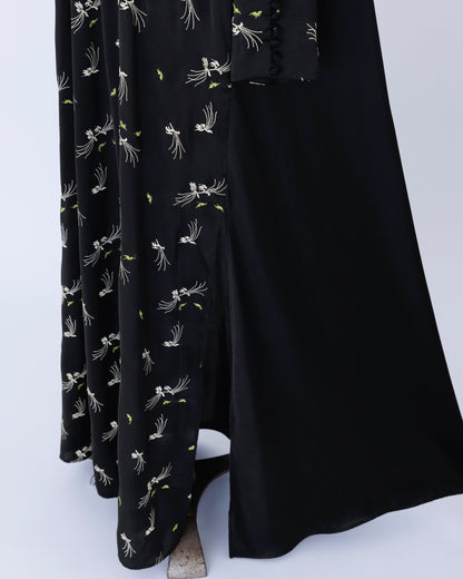 yeux de chat satin／one-piece black(× navy)