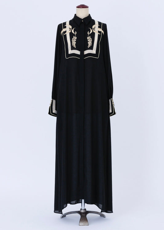 ink berry georgette／one-piece black