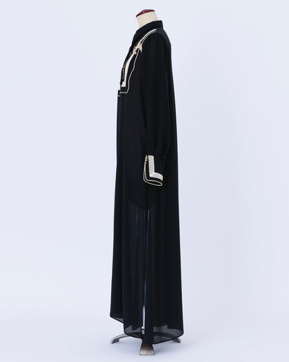 ink berry georgette／one-piece black